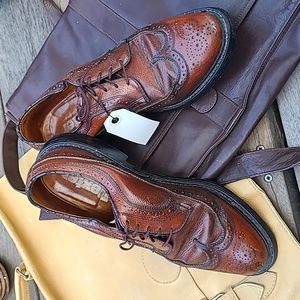 8 1/2 vintage wingtips mens shoes brown leather vintage Dexter